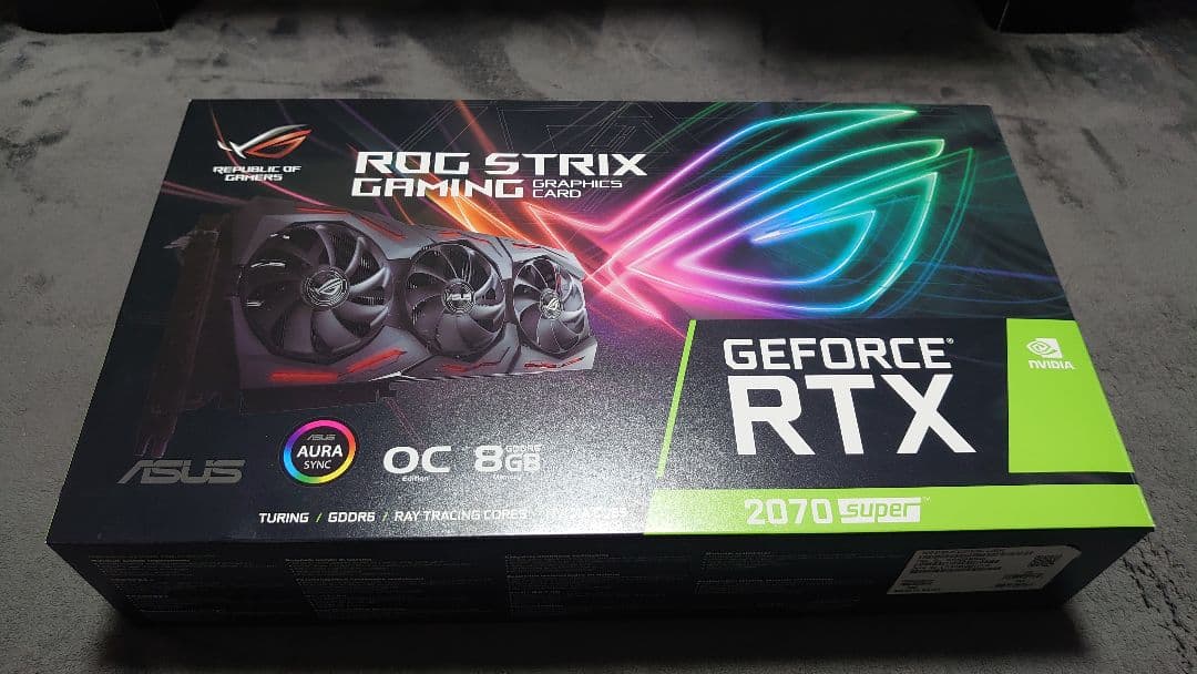 グラフィックボード・グラボ・ビデオカード ASUS ROG GeForce RTX 2070 Super OC 8GB