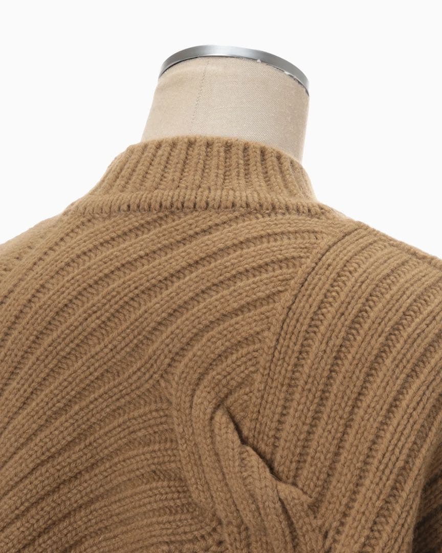 美品　タグ付　Mame Kurogouchi ケーブルニット　キャメル サイズ2