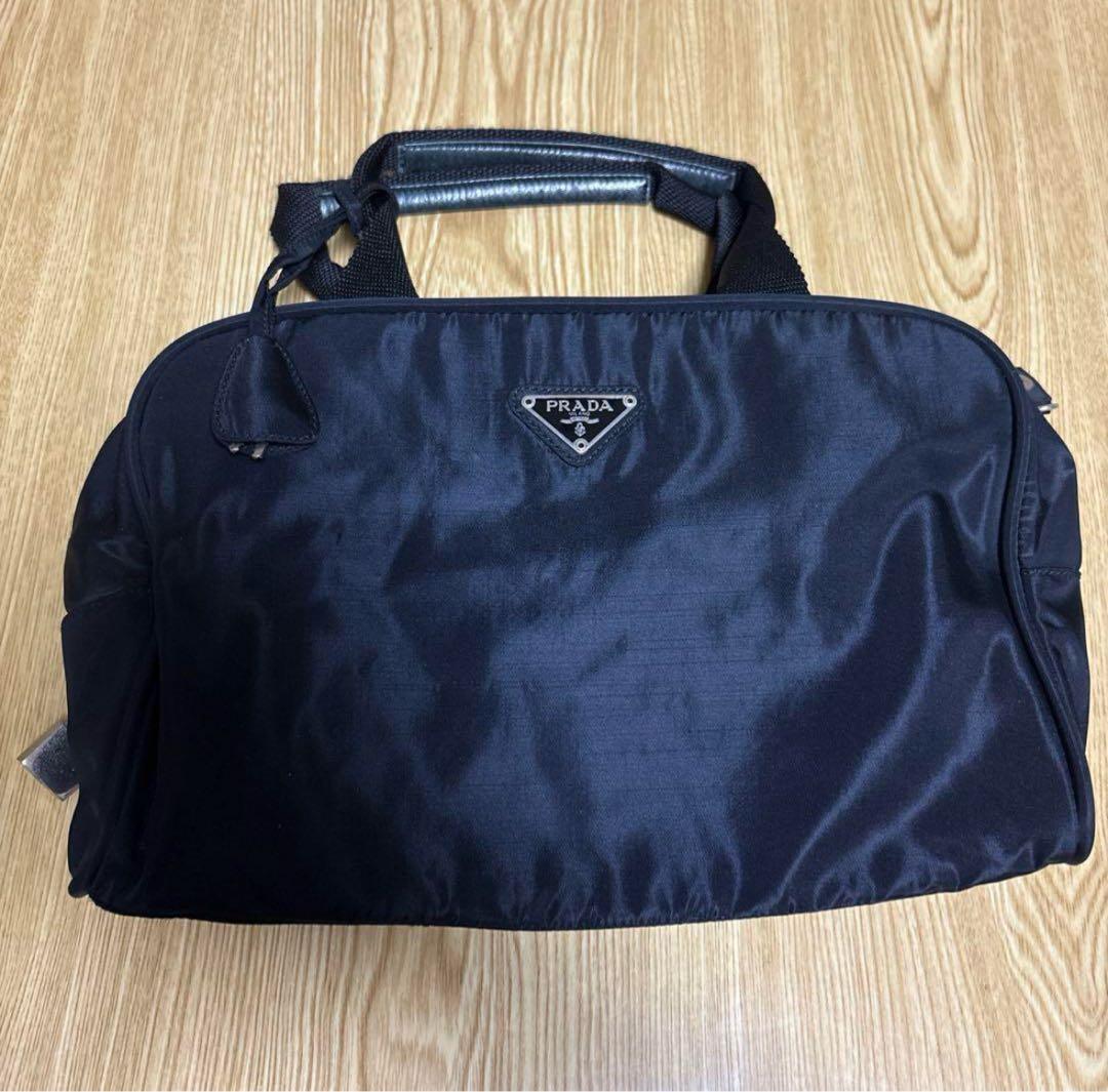【正規品】PRADA ブラックナイロン ボストンバッグ