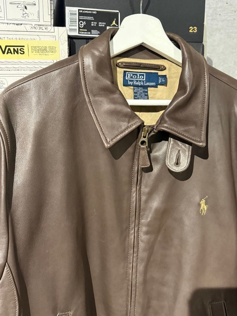 Polo by Ralph Lauren ブラウンレザー ジャケット
