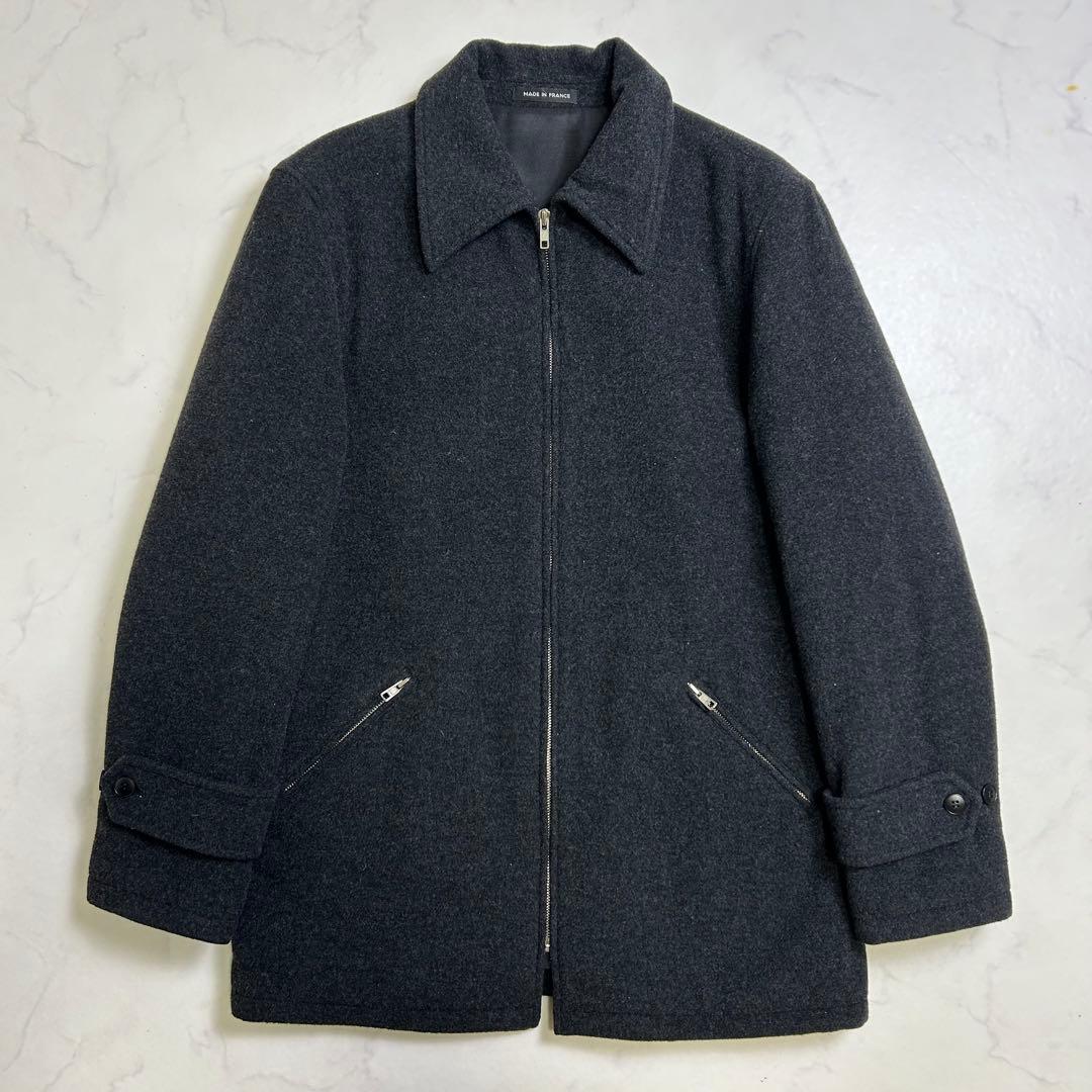 【フランス製】美品 アニエスベーオム ウール ハーフコート 八の字 サンライズ期