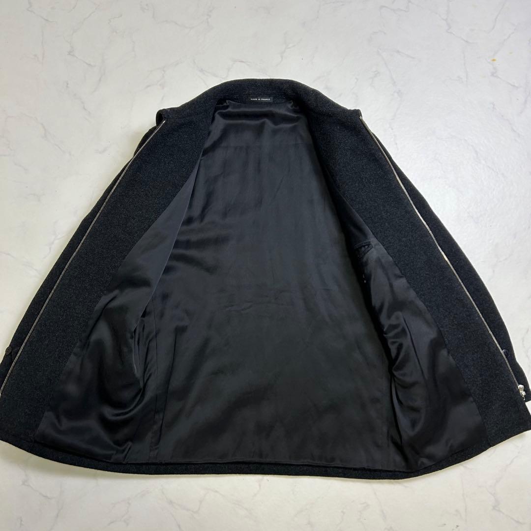 【フランス製】美品 アニエスベーオム ウール ハーフコート 八の字 サンライズ期