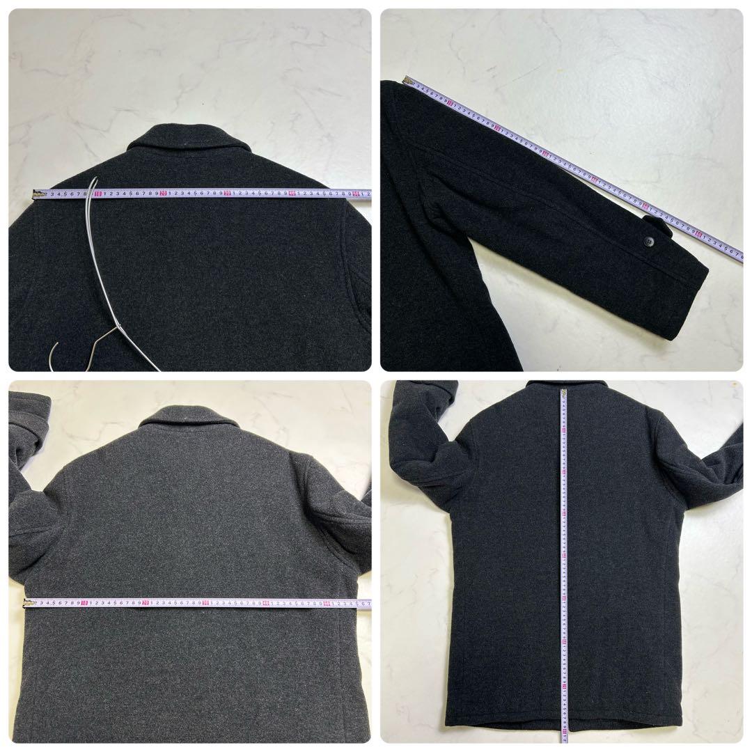 【フランス製】美品 アニエスベーオム ウール ハーフコート 八の字 サンライズ期