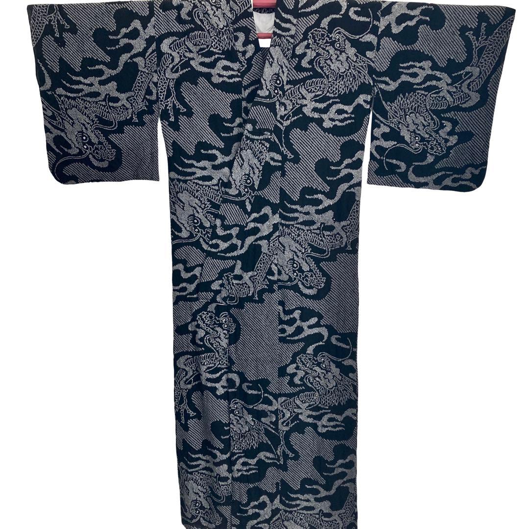 ™️32 龍　有松絞り　絞り染め　絞り浴衣