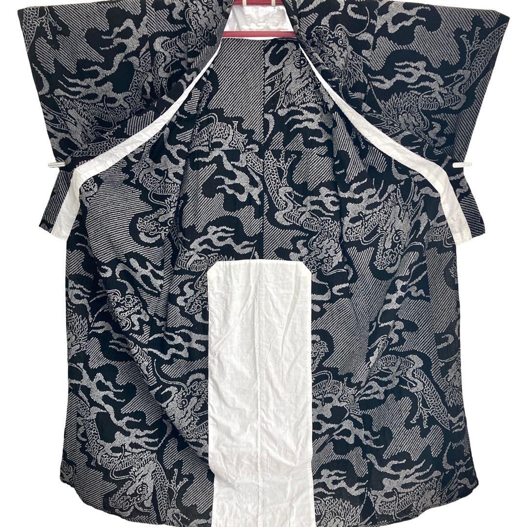 ™️32 龍　有松絞り　絞り染め　絞り浴衣