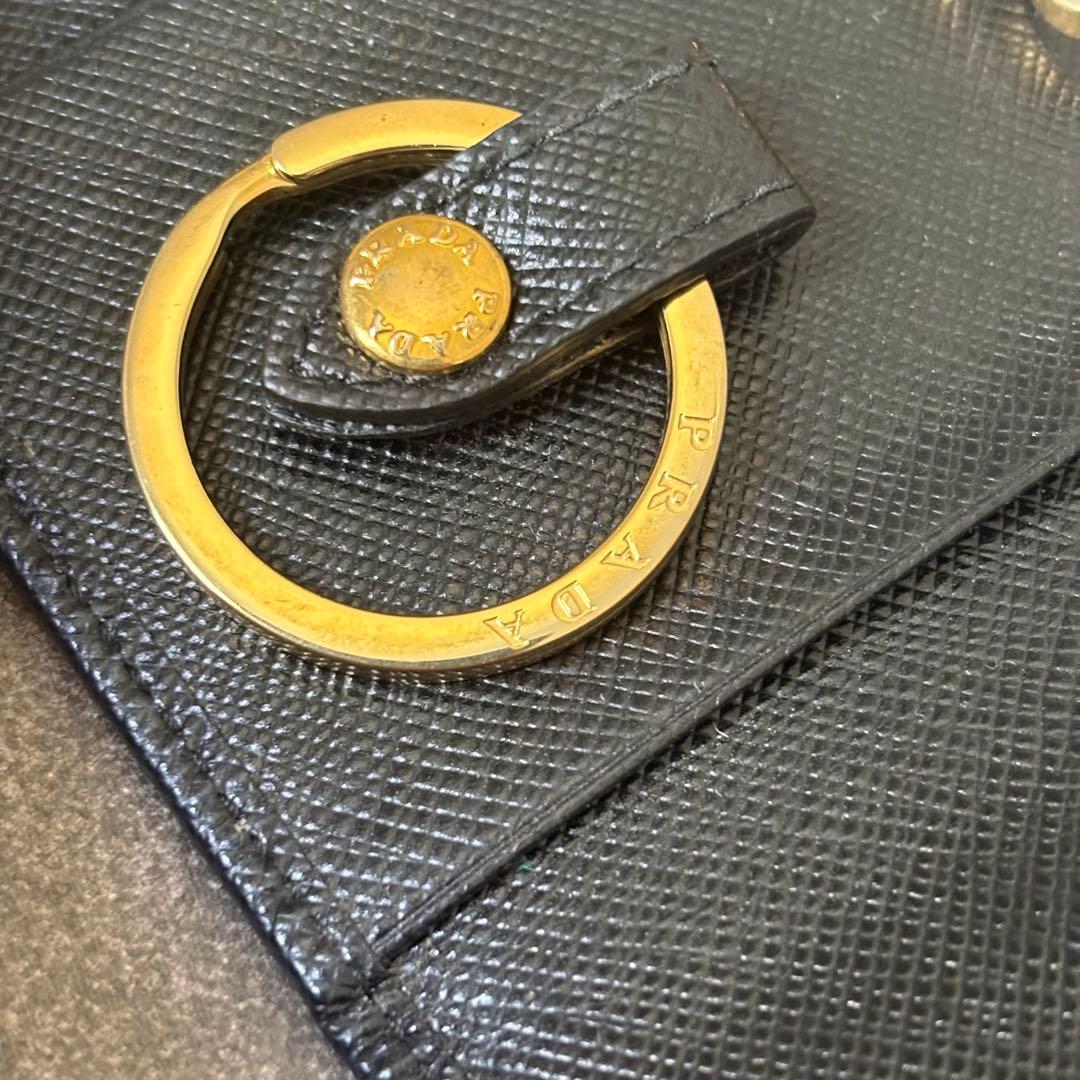 PRADA キーケース サフィアーノ レザー 4連 ブラック