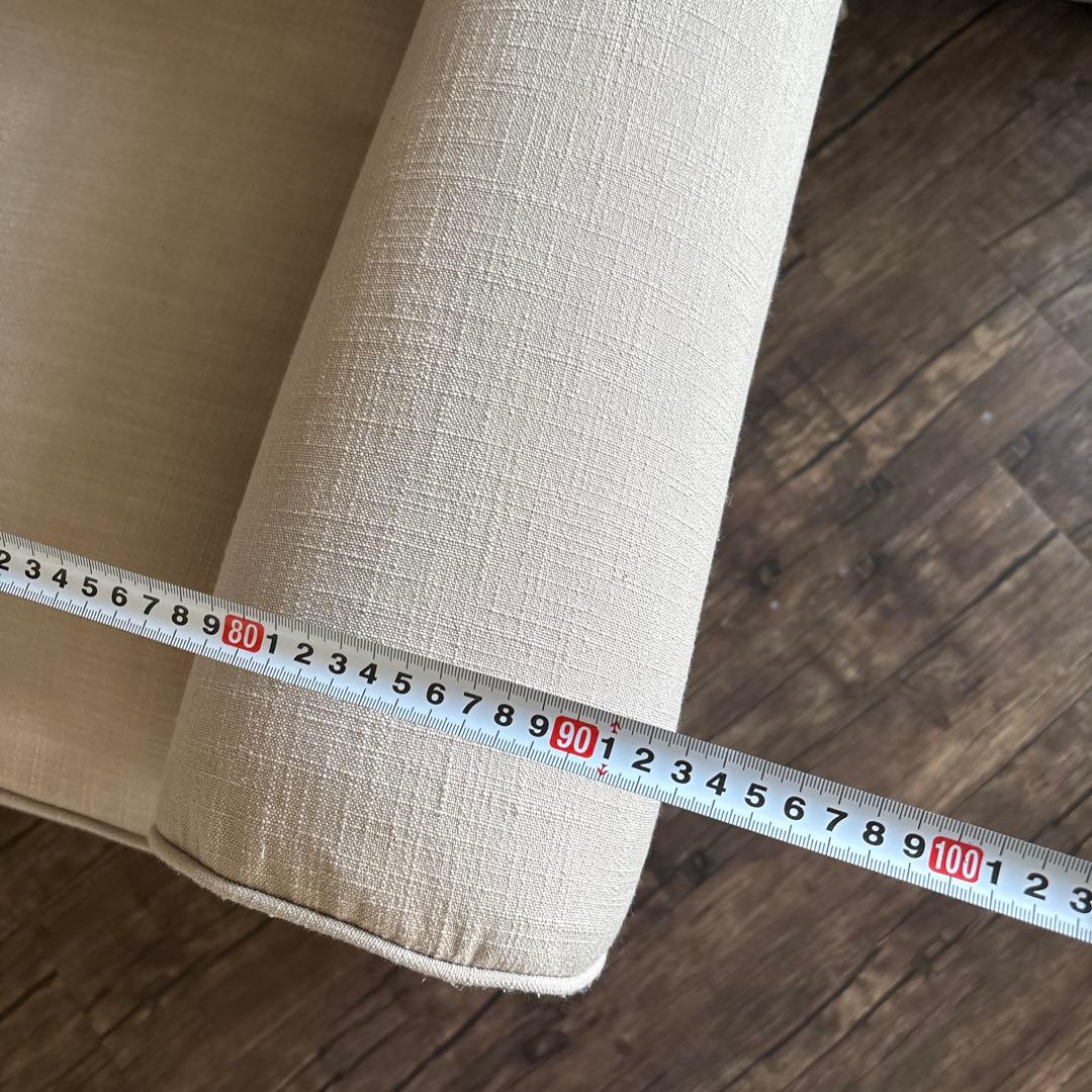 グレージュ ゆったり1人掛けソファ カバー付き