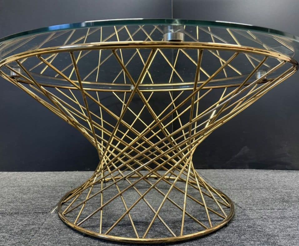 ໒꒱· ゜  FrancfrancテーブルMARLIA クリア×ゴールド