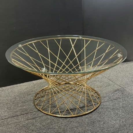 ໒꒱· ゜  FrancfrancテーブルMARLIA クリア×ゴールド