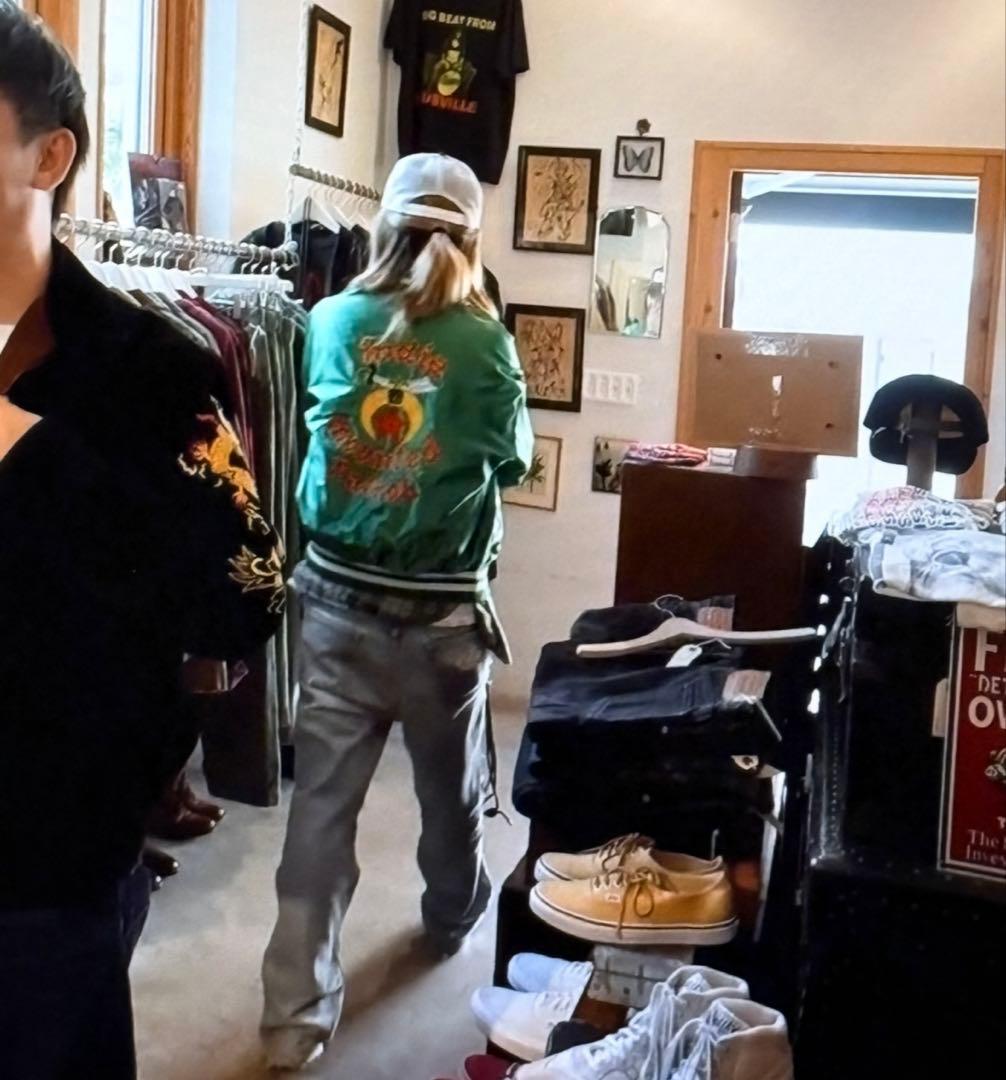 フリーメイソン　サテン　ジャケット　XLスタジャン　清春