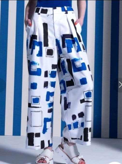 極美品✨ Sov. オリジナル幾何柄プリントパンツ　23SS　近年　ワイド　36