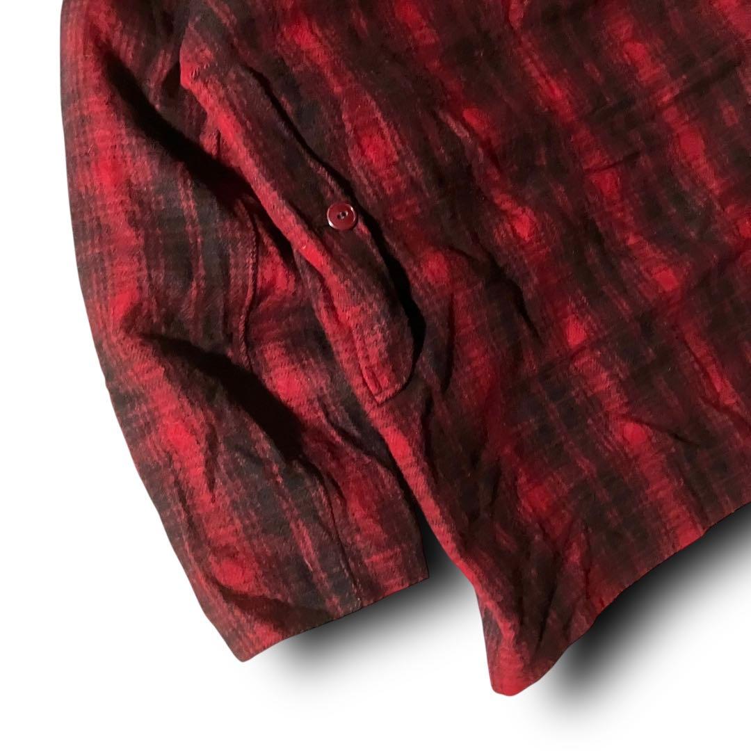 80s USA製ウールリッチ マッキーノクルーザージャケット ウール赤チェックL