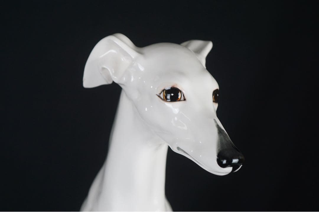 イタリア 1970年代 ビンテージ イタリアングレーハウンド 特大 犬 置物