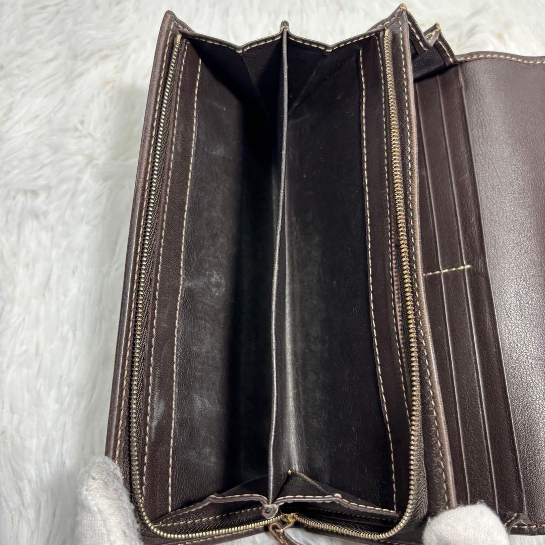 ✨美品✨ グッチ GGキャンバス インターロッキング ラブリーハート 長財布 茶