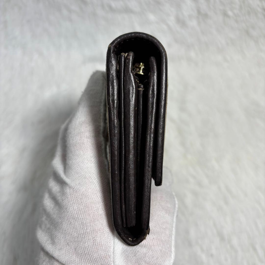 ✨美品✨ グッチ GGキャンバス インターロッキング ラブリーハート 長財布 茶