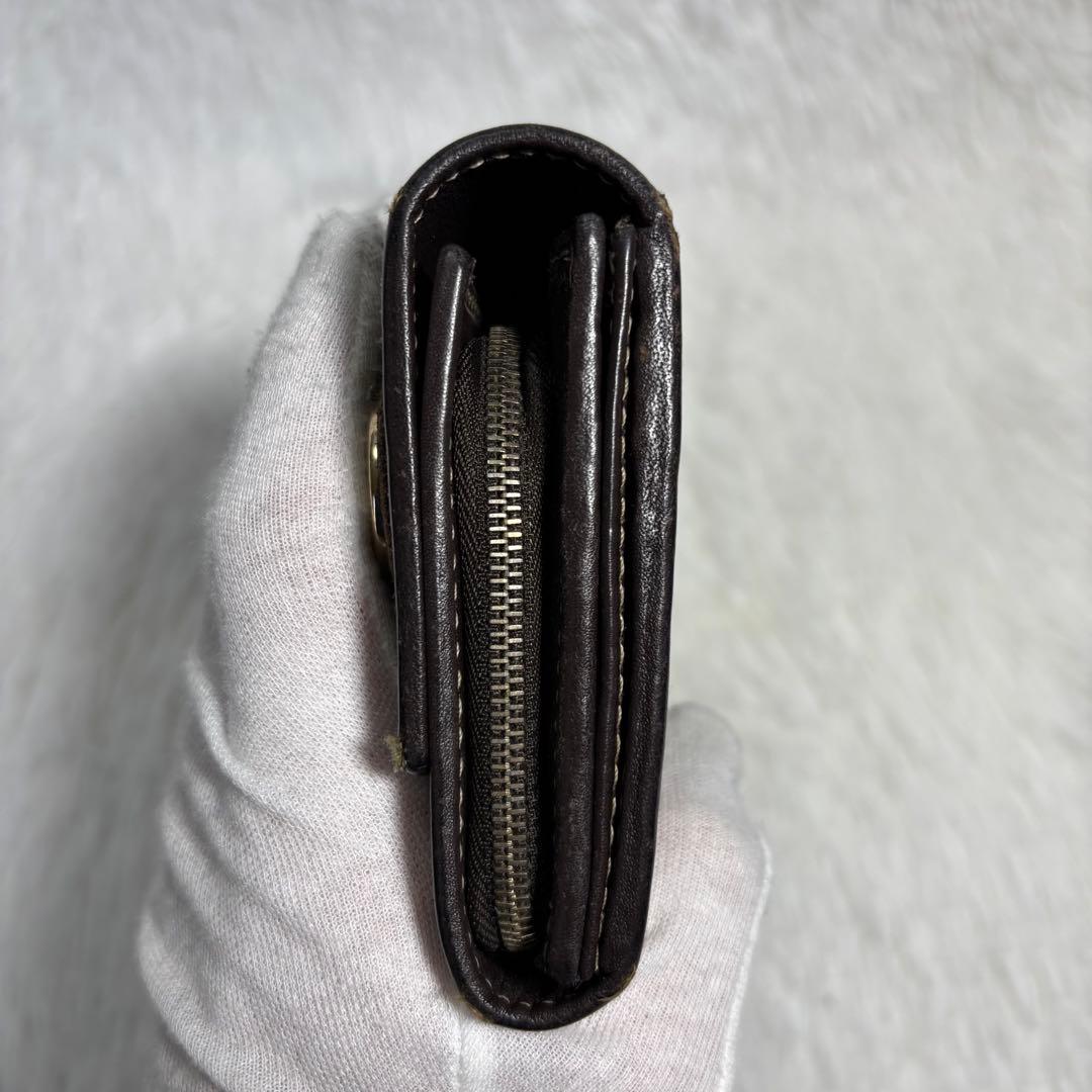 ✨美品✨ グッチ GGキャンバス インターロッキング ラブリーハート 長財布 茶