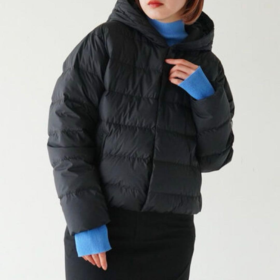 美品 オーシバル Bshop フード付き ダウンジャケット 24AW 黒