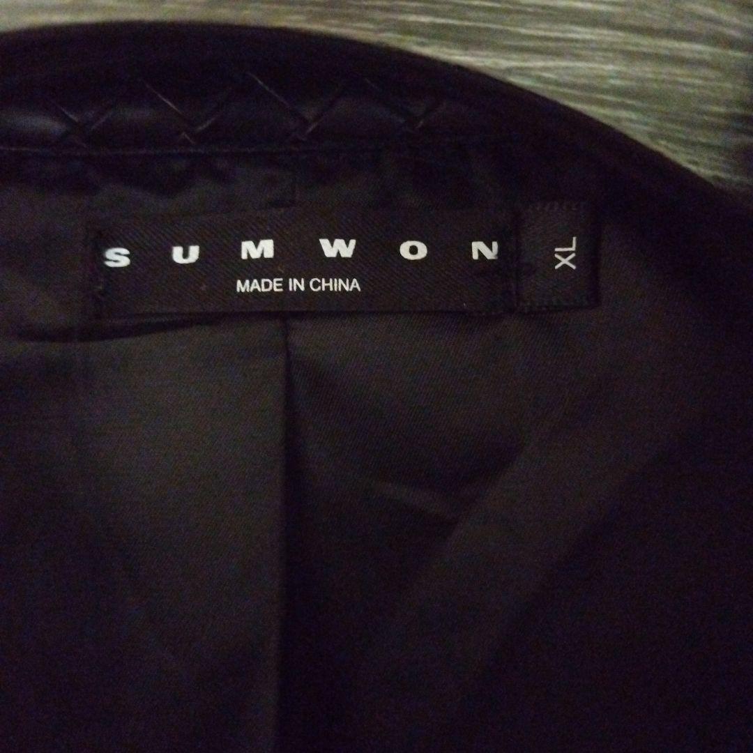 ウ*ク様 SUMWON# ブラック#レザー#ライダースジャケット#革編み込み仕上