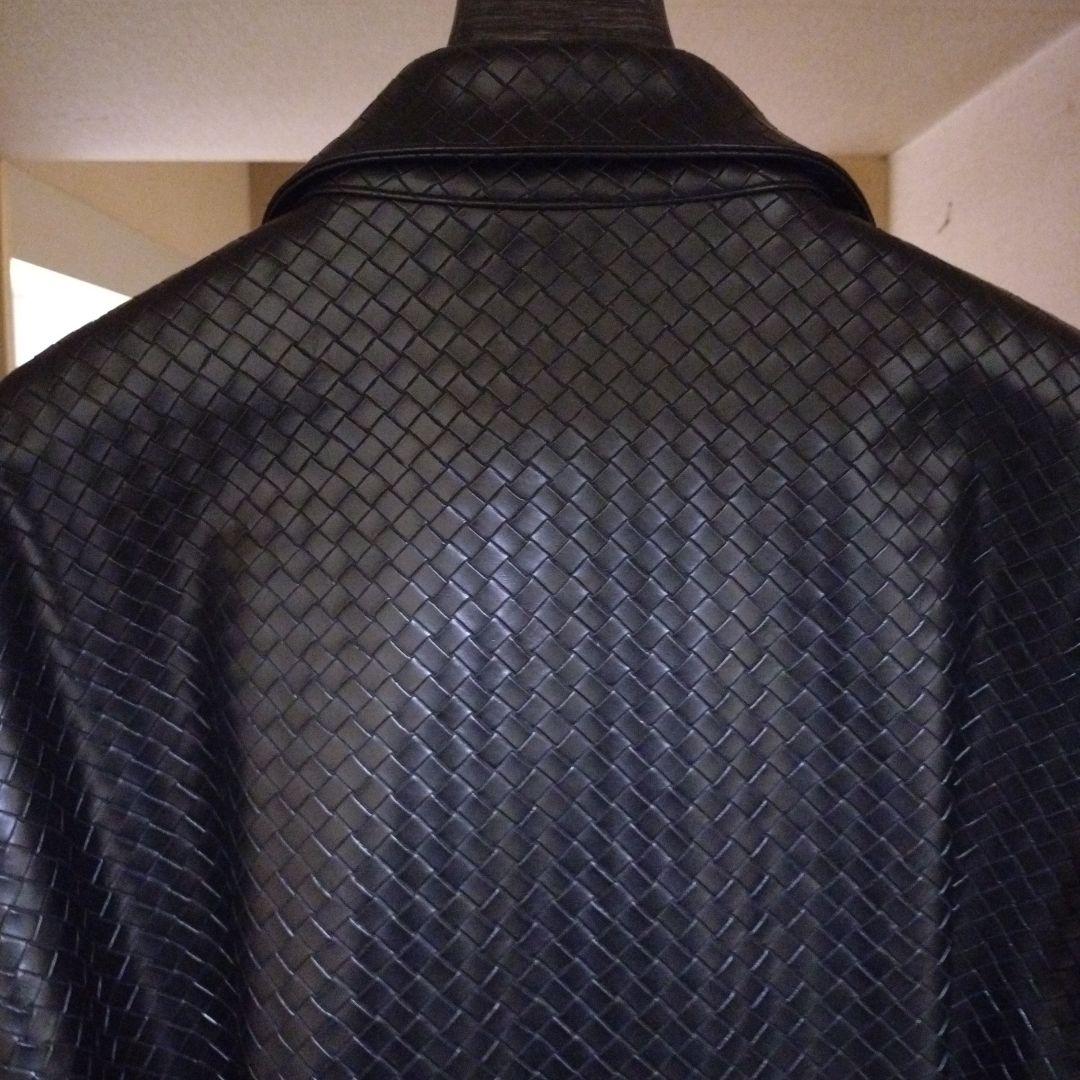 ウ*ク様 SUMWON# ブラック#レザー#ライダースジャケット#革編み込み仕上