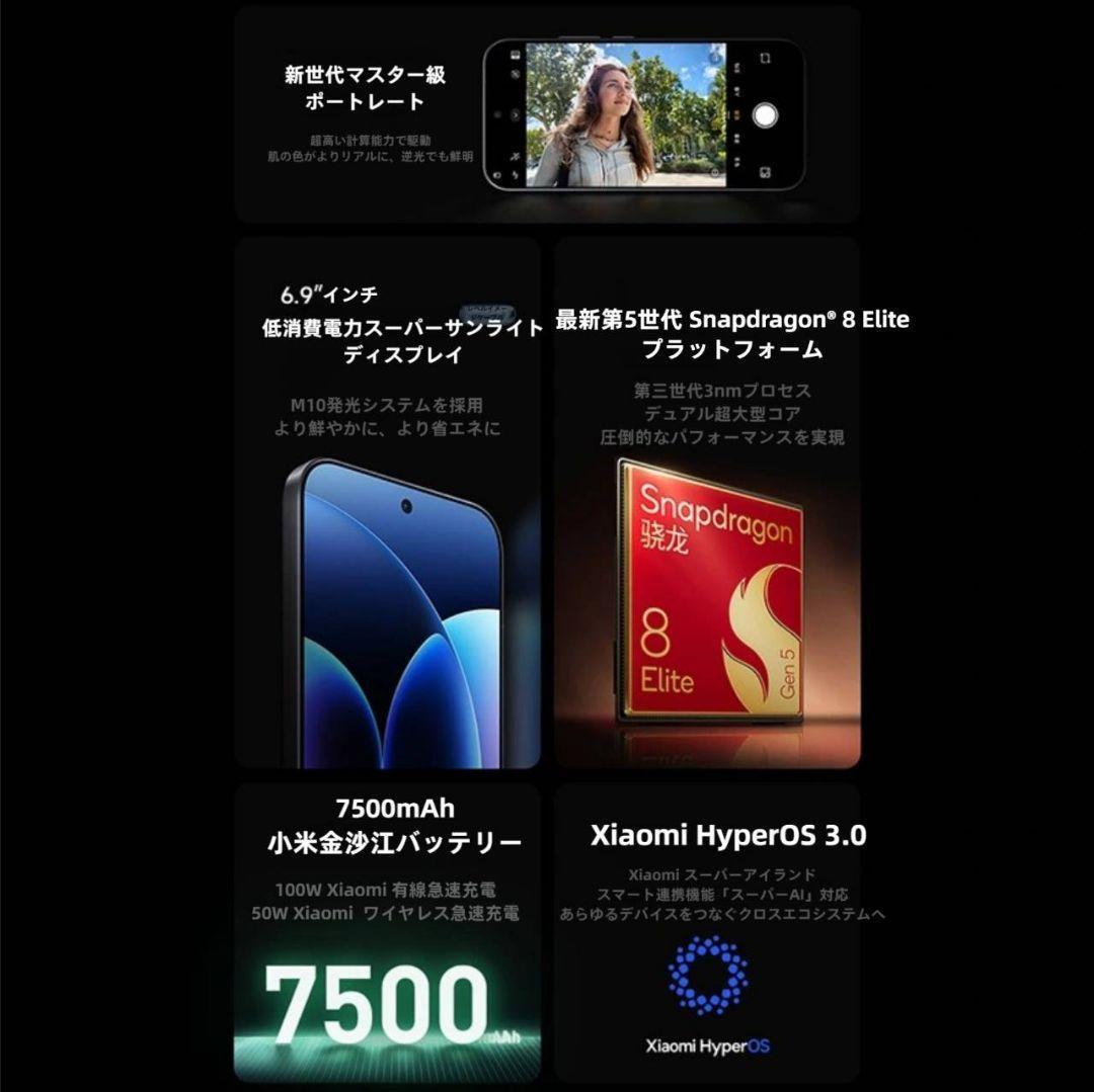 【カオナシ】XIAOMI 17 Pro Max12GB/512GBホワイト