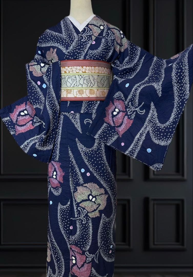 2点セット トールサイズ❗️新品✨美品✨藍染　有松鳴海絞り浴衣