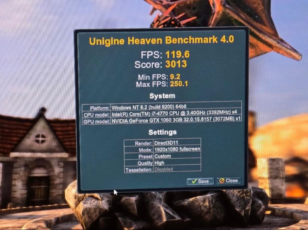 白ゲーミングPC i7-4770 / GTX1060 / SSD512