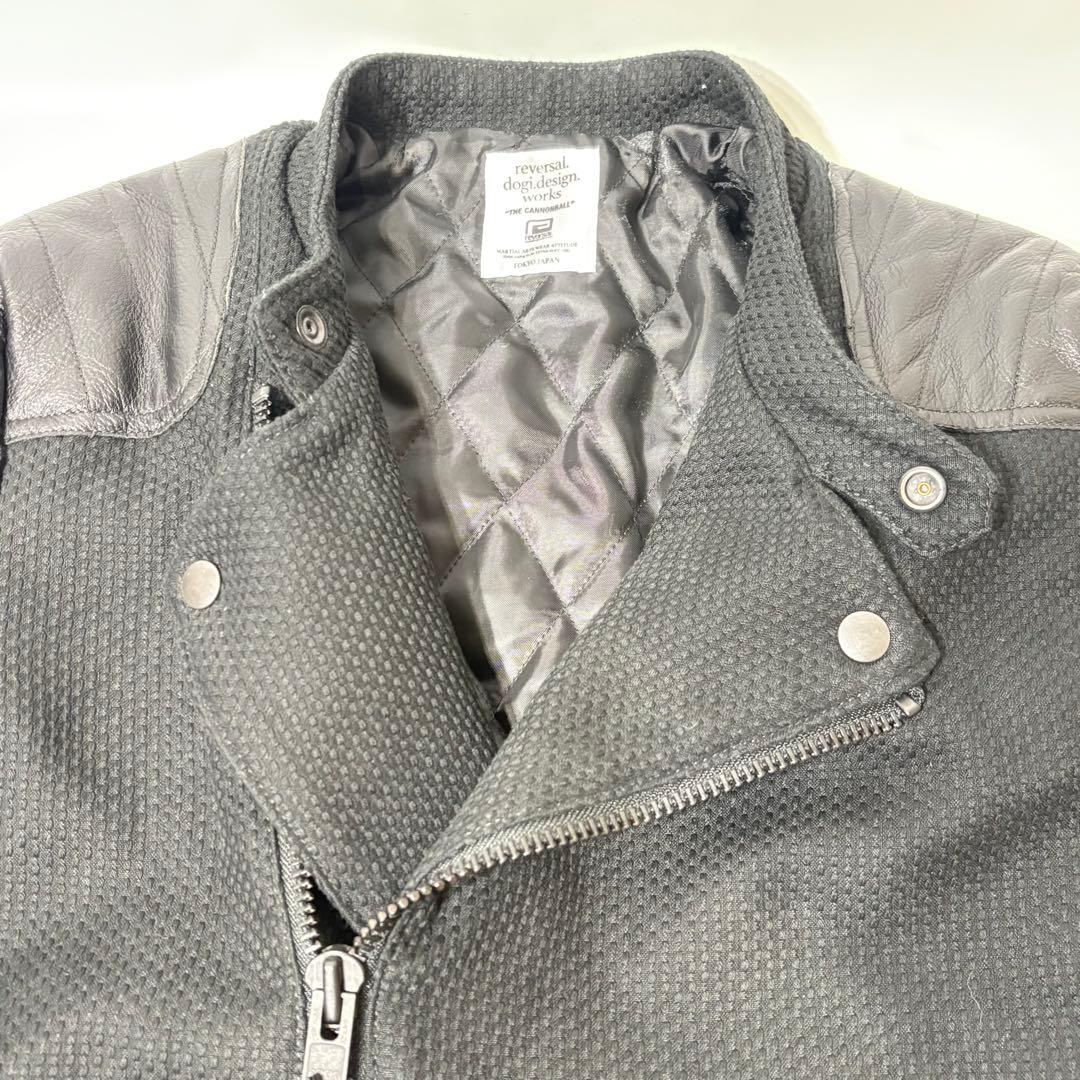 リバーサル レザー ライダース ジャケット Sサイズ