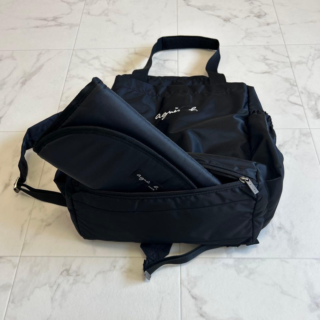 美品☆アニエスベー 大容量 マザーズバッグ 2way