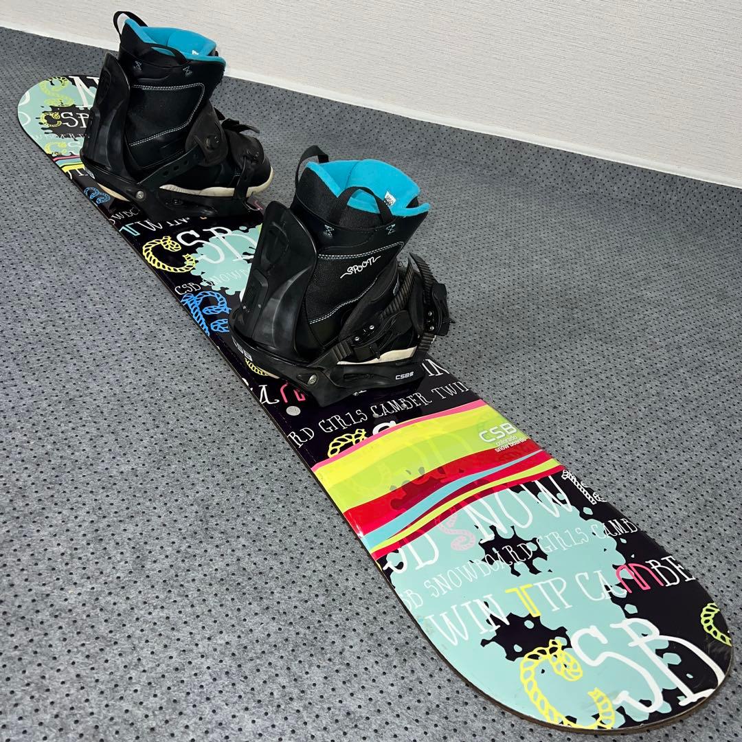 7-8回使用 キッズスノーボード CSB 140cm＋バイン＋ダイヤルブーツ
