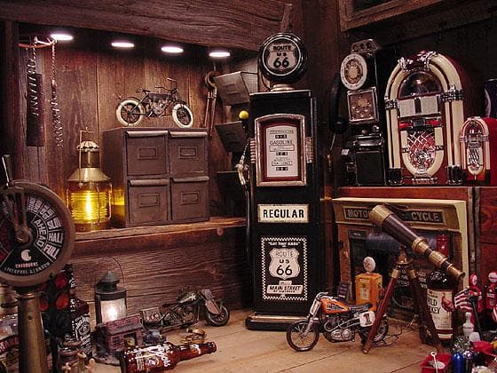 アウトレット セール品 ルート66のガスポンプCDラック キャビネット ラック