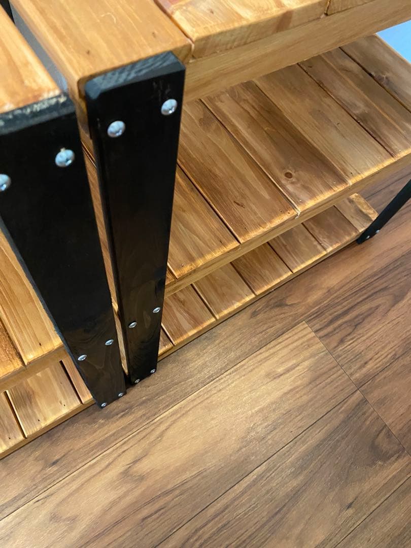 アイアン風　3段ラック　アメリカン　飾り棚