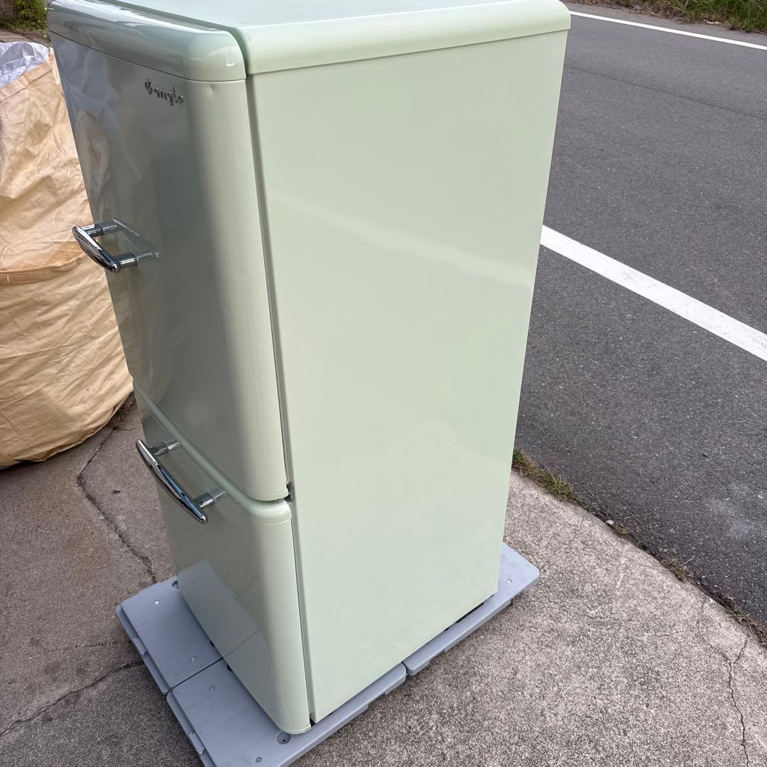 レトロデザイン eangle 2ドア 冷蔵庫 ANG-RE151-A1