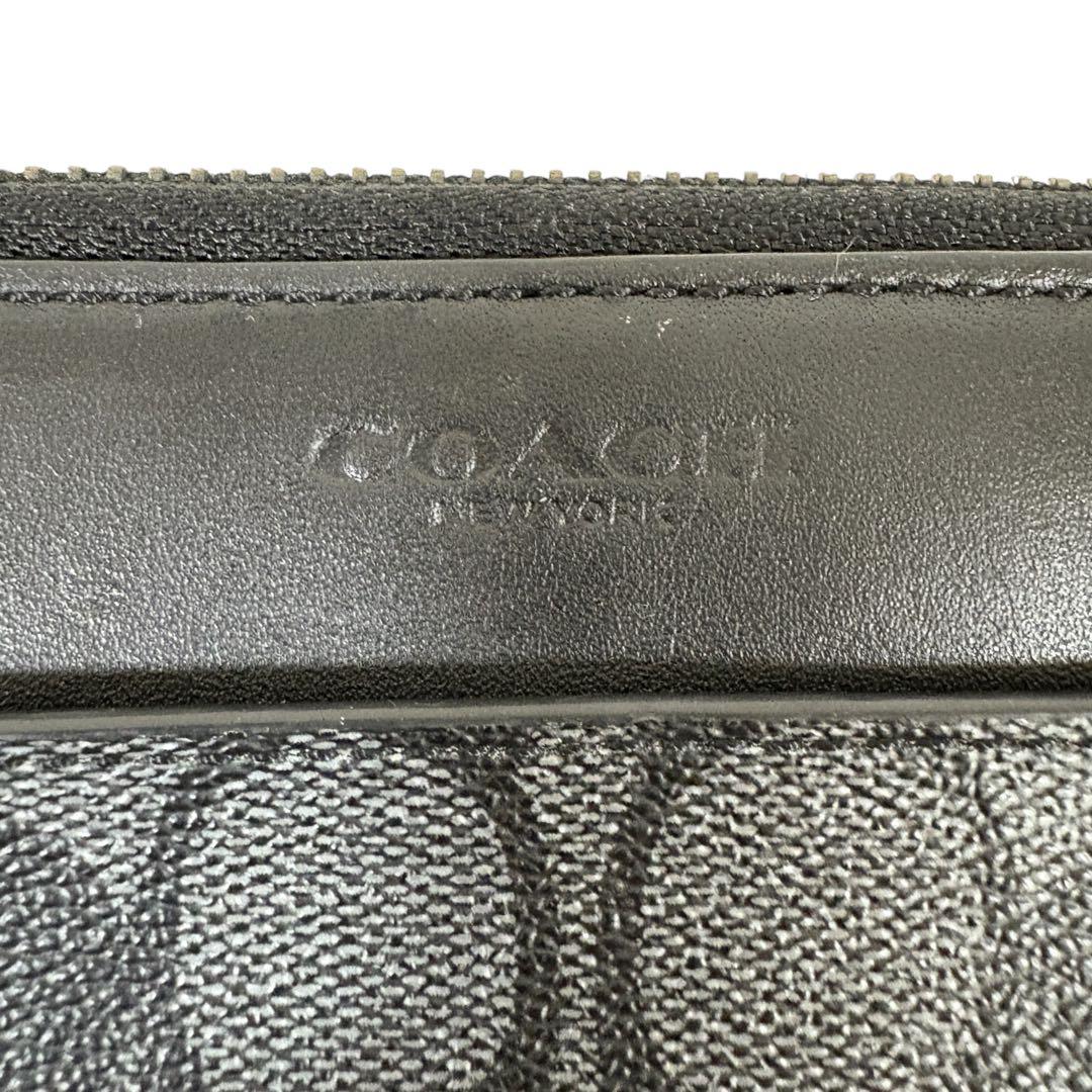極美品✨COACH コーチ シグネチャー ダブルジップトラベルオーガナイザー