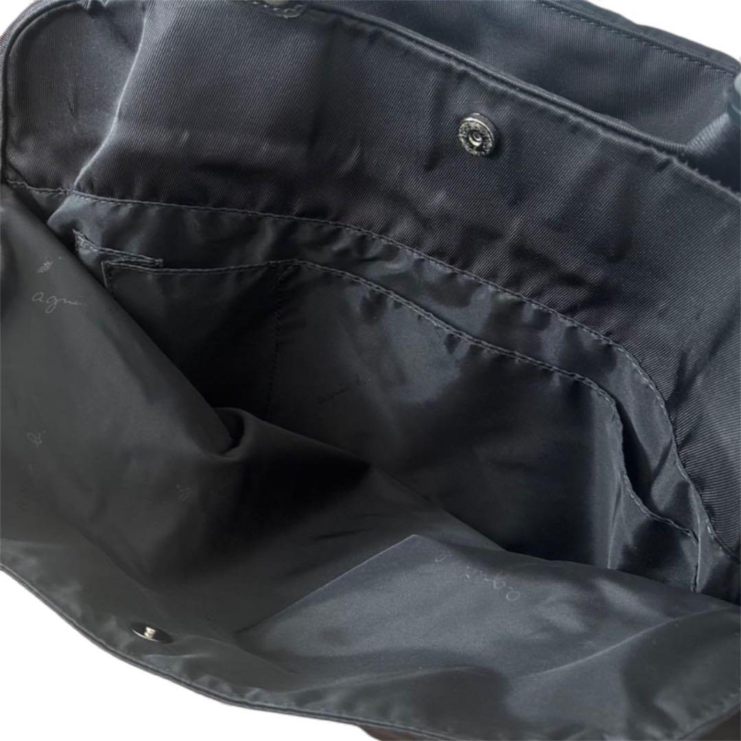 agnes.b VOYAGE 2wayボストンバッグ ナイロン 南京錠 黒