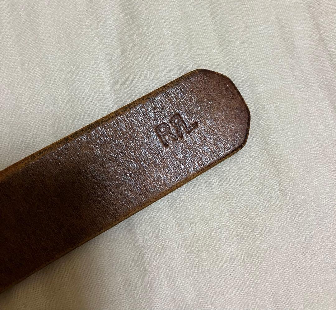 RRL BELLINGHAMベルト 34 イタリア製　ブラウン　ラルフローレン