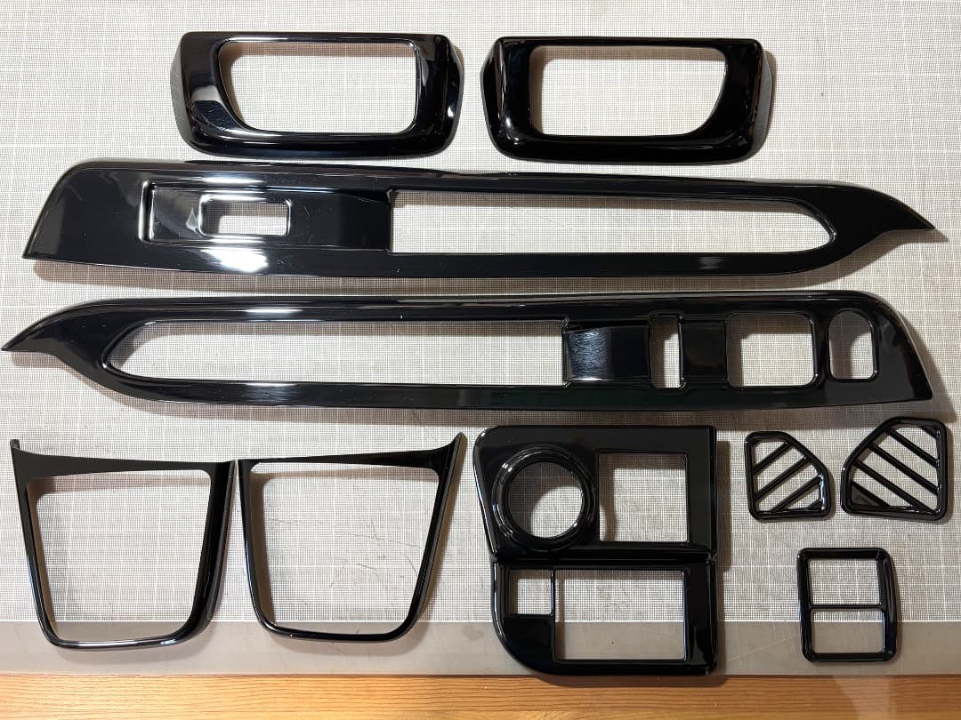 S700系アトレー・ハイゼットカーゴ インテリアパネル10ピース・ピアノブラック