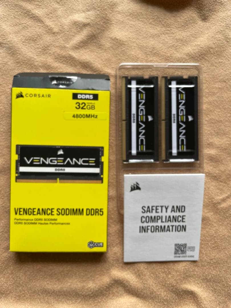 新品未使用 Vengeance SODIMM DDR5 32GB 4800MHz