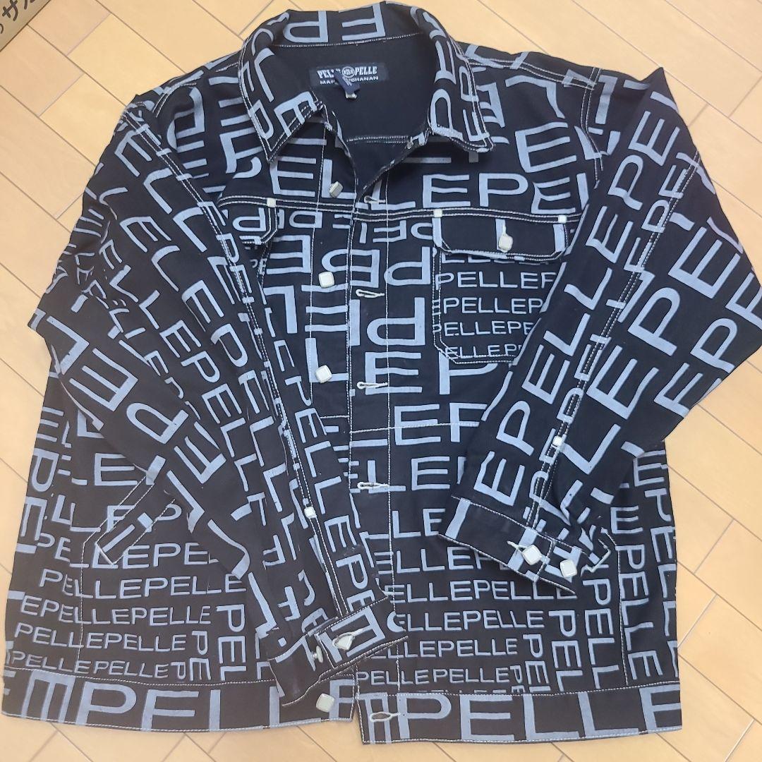 田中勇人　PELLE PELLE ロゴプリントジャケット XL