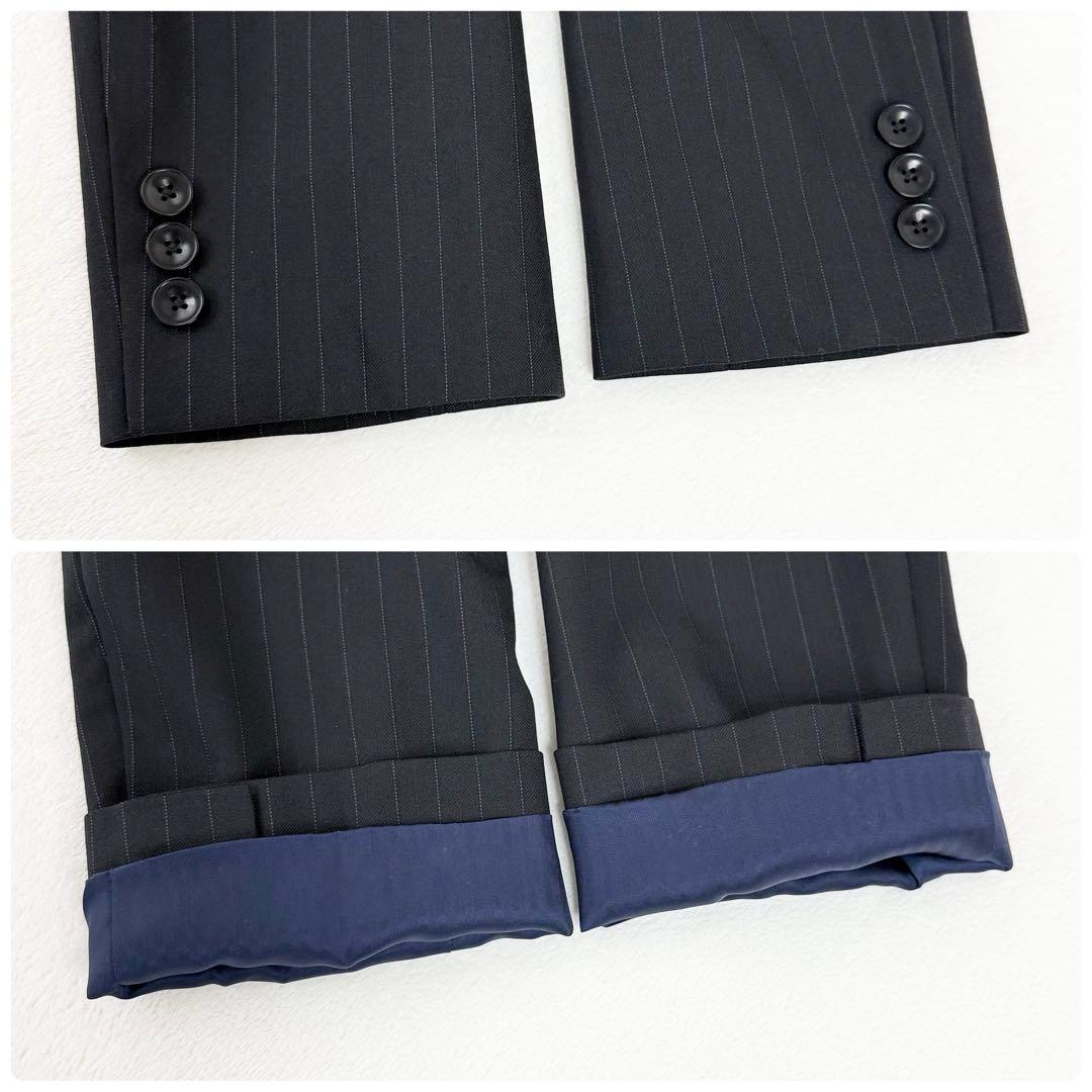 【美品】HILTON セットアップ パンツ スーツ ブラック 11号 ウール