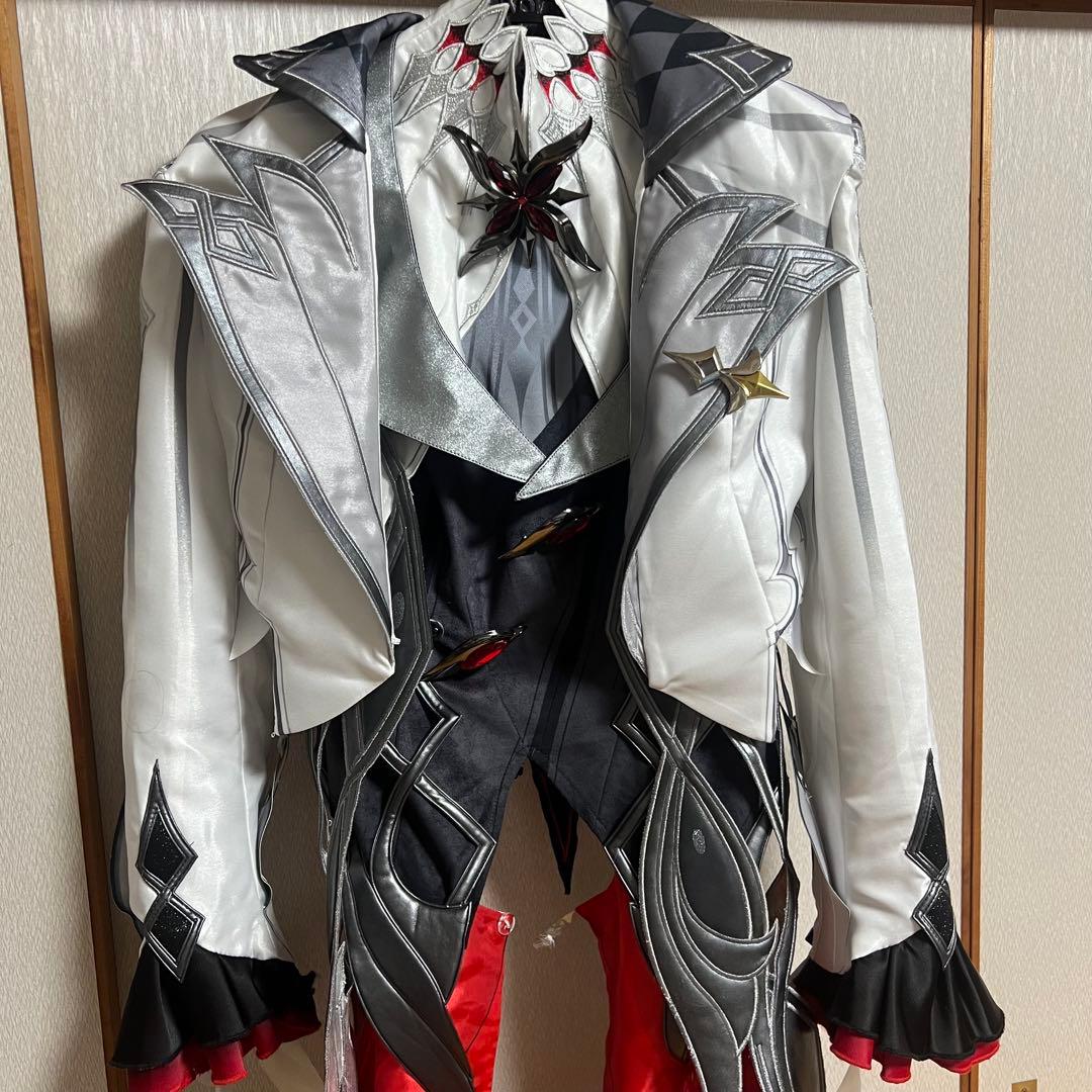 原神 三分妄想 アルレッキーノ コスプレ 召使 Mサイズ ウィッグ 靴 セット