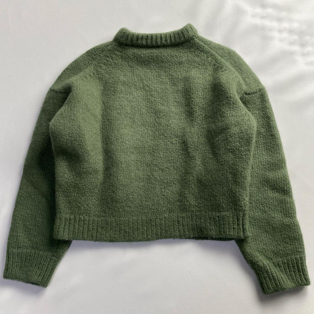 名作 オーラリー SUPER MILLED KNIT BIG P/O 緑 3