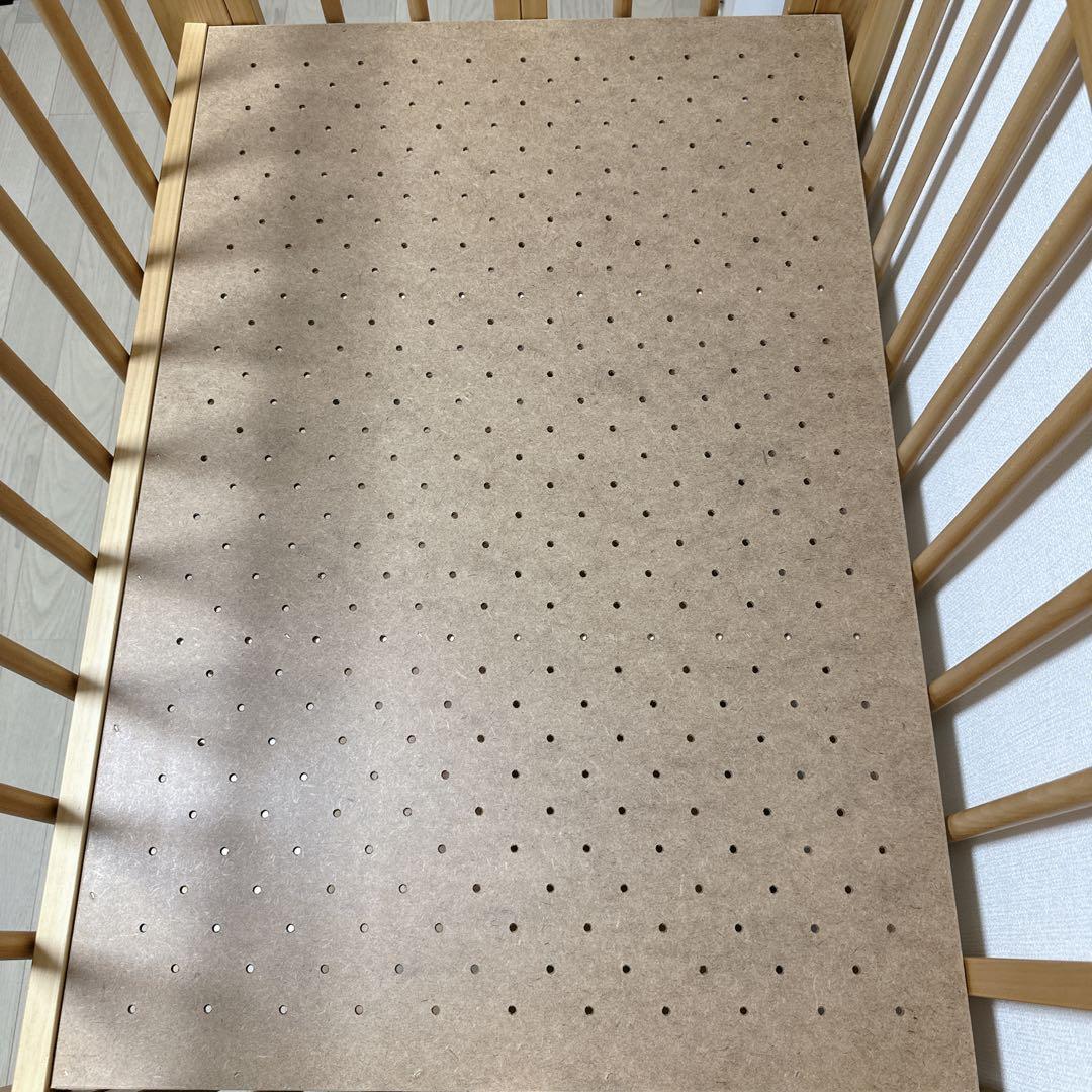 【引き取り可能】石崎家具ベビーベットミニ ワンタッチハイベッドプチNAナチュラル