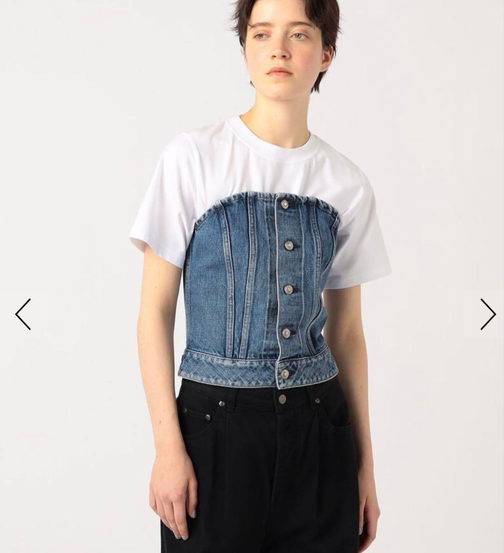 HYKE ハイク DENIM STRAPLESS TOP デニム ビスチェ