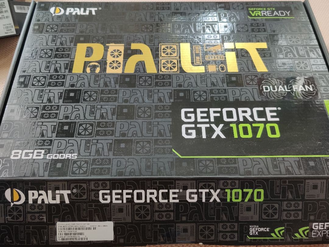【送料込】Palit GeForce GTX 1070 8GB Dual fan