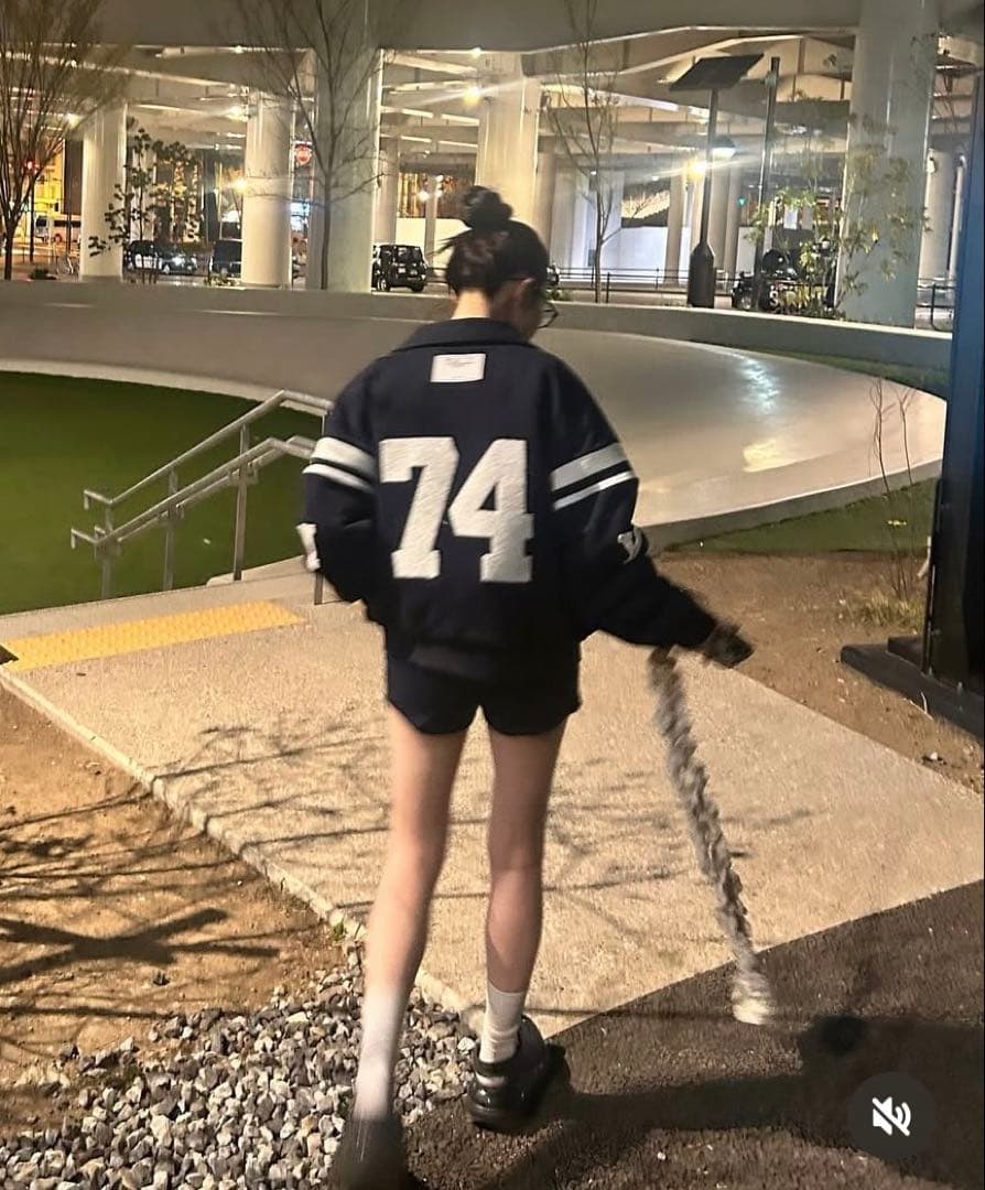 ZARA YALE キルティングジャケット きぬちゃん着用 ネイビー