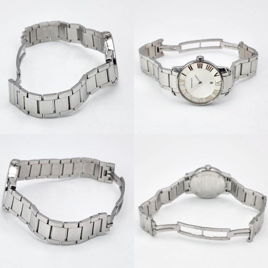 美品✨　ティファニー　アトラス　ドーム　シルバー　ホワイト文字盤　デイト　ローマ