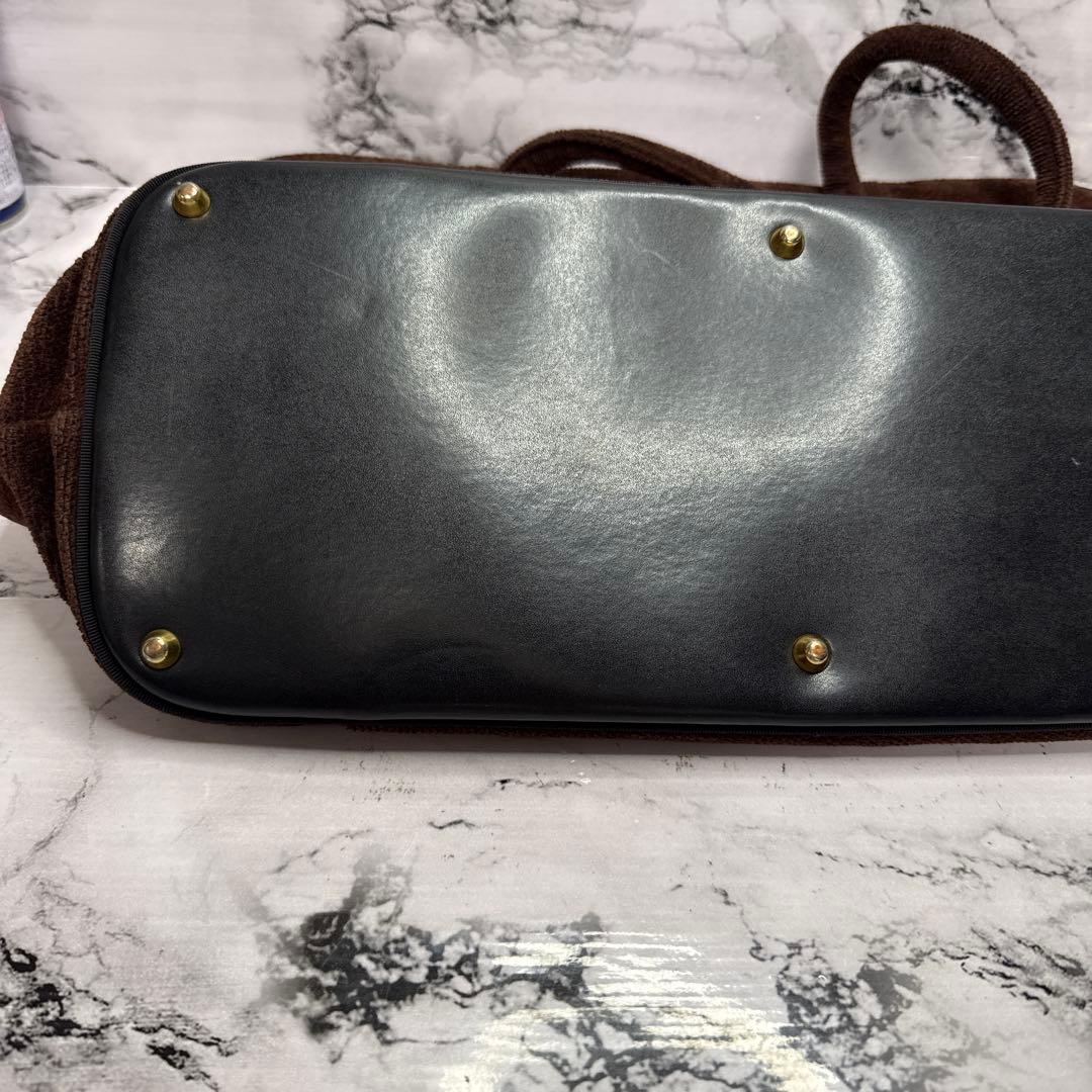 (美品)大人気、フェイラー、ボストンバッグ、大容量、シェニール織、人気色、茶、金