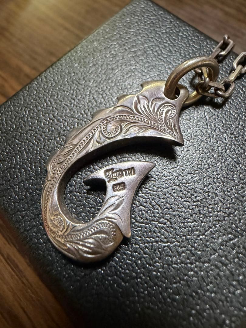 【最終価格】LONO フィッシュフックネックレス（チェーン付）