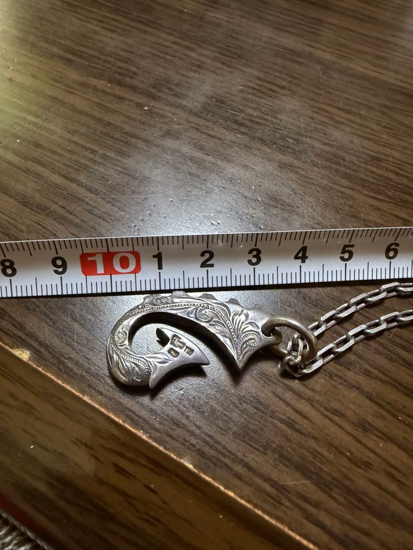 【最終価格】LONO フィッシュフックネックレス（チェーン付）