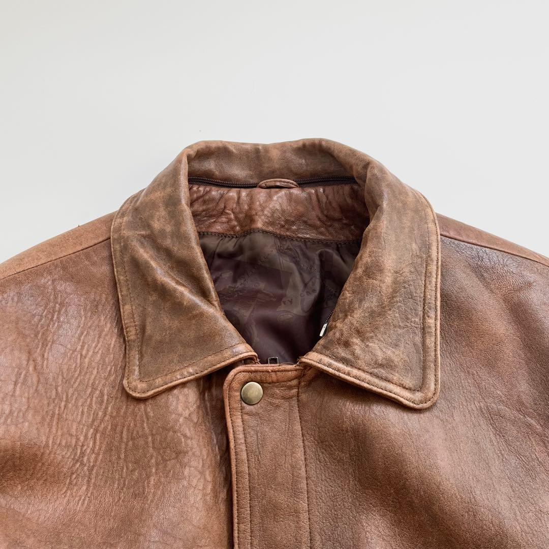 ジャケット・アウター Sheepskin A-2 Style Flight Jacket Brown